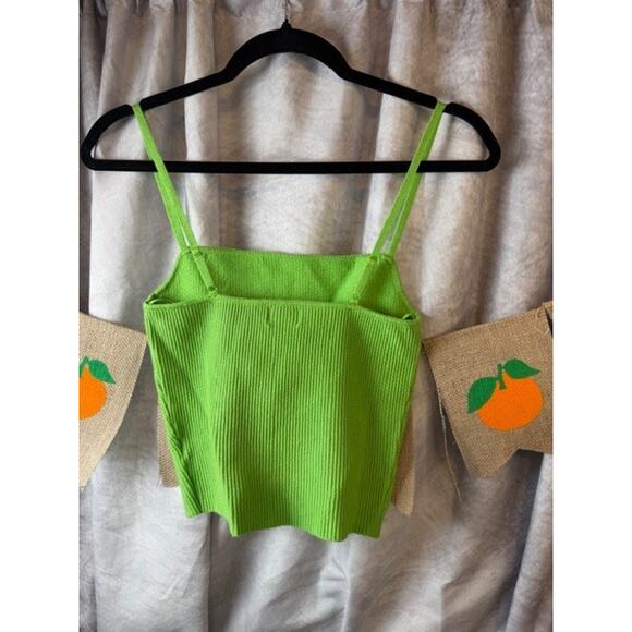 LA Hearts Light Green Camisole Ribbed Crop Top S - Picture 3 of 8
